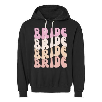 Groovy I Do Crew Retro Bachelorette Party Bride Bridesmaids Garment-Dyed Fleece Hoodie