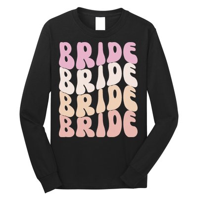 Groovy I Do Crew Retro Bachelorette Party Bride Bridesmaids Long Sleeve Shirt