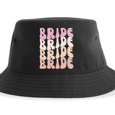 Groovy I Do Crew Retro Bachelorette Party Bride Bridesmaids Sustainable Bucket Hat