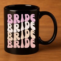 Groovy I Do Crew Retro Bachelorette Party Bride Bridesmaids 11oz C Handle Ceramic Mug