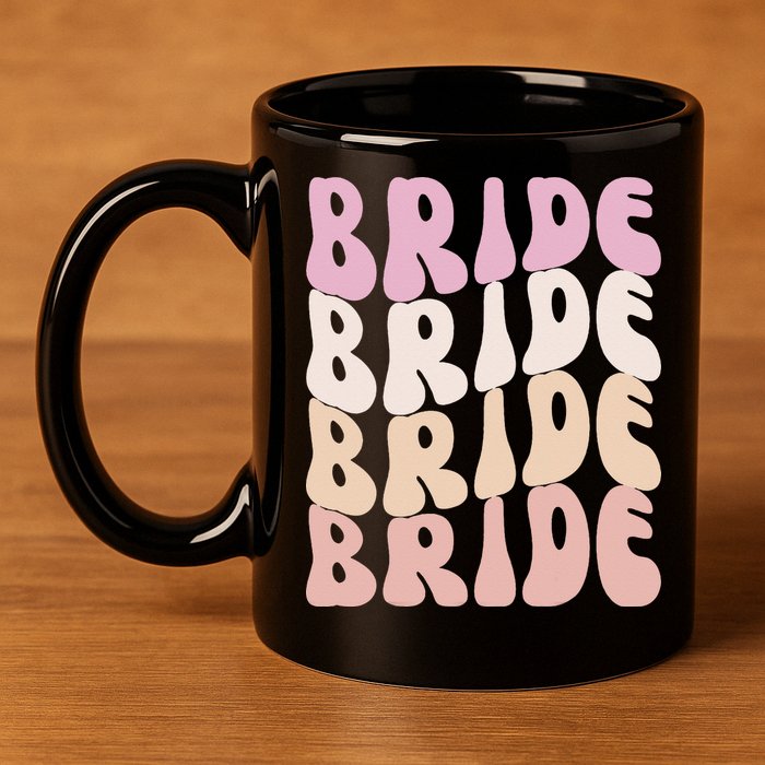 Groovy I Do Crew Retro Bachelorette Party Bride Bridesmaids 11oz C Handle Ceramic Mug