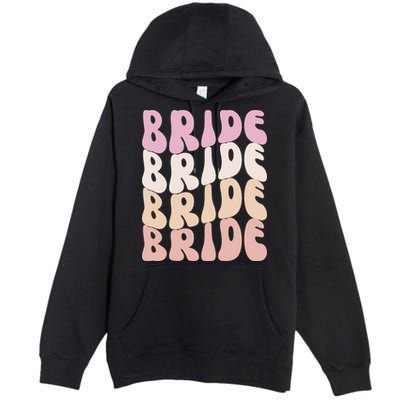 Groovy I Do Crew Retro Bachelorette Party Bride Bridesmaids Premium Pullover Hoodie