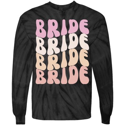 Groovy I Do Crew Retro Bachelorette Party Bride Bridesmaids Tie-Dye Long Sleeve Shirt