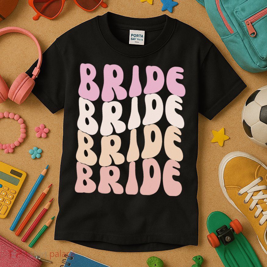 Groovy I Do Crew Retro Bachelorette Party Bride Bridesmaids Kids T-Shirt