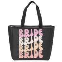 Groovy I Do Crew Retro Bachelorette Party Bride Bridesmaids Zip Tote Bag