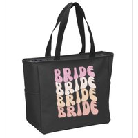 Groovy I Do Crew Retro Bachelorette Party Bride Bridesmaids Zip Tote Bag