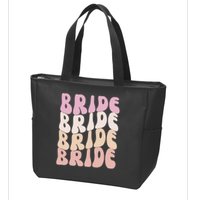 Groovy I Do Crew Retro Bachelorette Party Bride Bridesmaids Zip Tote Bag