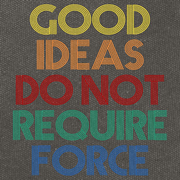 Good Ideas Do Not Require Force Libertarian Cotton Canvas Backpack
