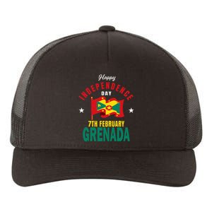 Grenada Independence Day Grenadian Grenada Flag Heart Yupoong Adult 5-Panel Trucker Hat