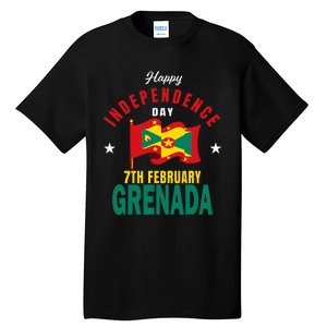 Grenada Independence Day Grenadian Grenada Flag Heart Tall T-Shirt