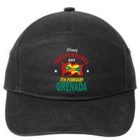 Grenada Independence Day Grenadian Grenada Flag Heart 7-Panel Snapback Hat