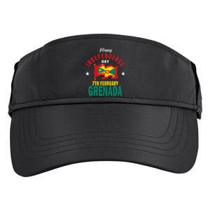 Grenada Independence Day Grenadian Grenada Flag Heart Adult Drive Performance Visor