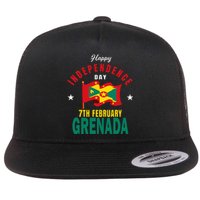 Grenada Independence Day Grenadian Grenada Flag Heart Flat Bill Trucker Hat