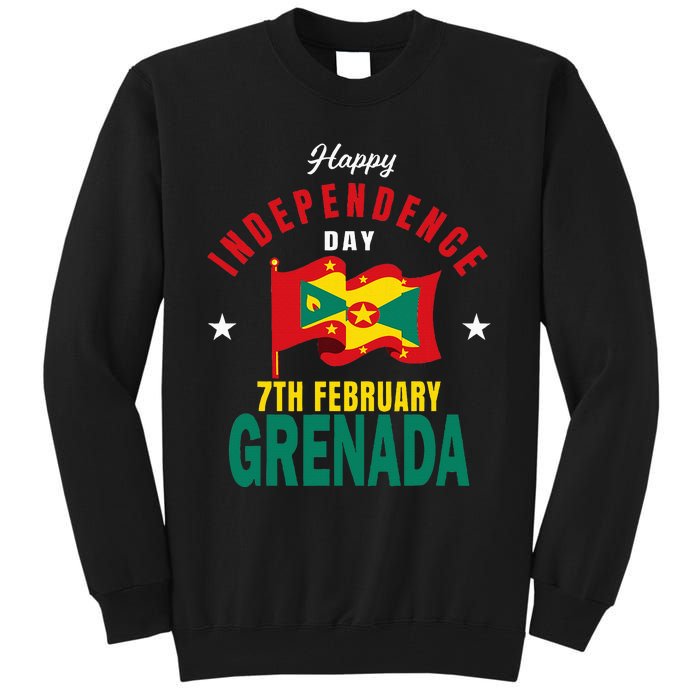 Grenada Independence Day Grenadian Grenada Flag Heart Tall Sweatshirt