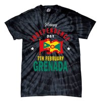 Grenada Independence Day Grenadian Grenada Flag Heart Tie-Dye T-Shirt