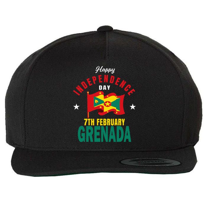 Grenada Independence Day Grenadian Grenada Flag Heart Wool Snapback Cap