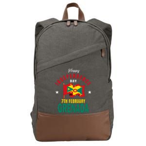 Grenada Independence Day Grenadian Grenada Flag Heart Cotton Canvas Backpack