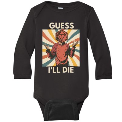 Guess ILl Die Gaming Baby Long Sleeve Bodysuit