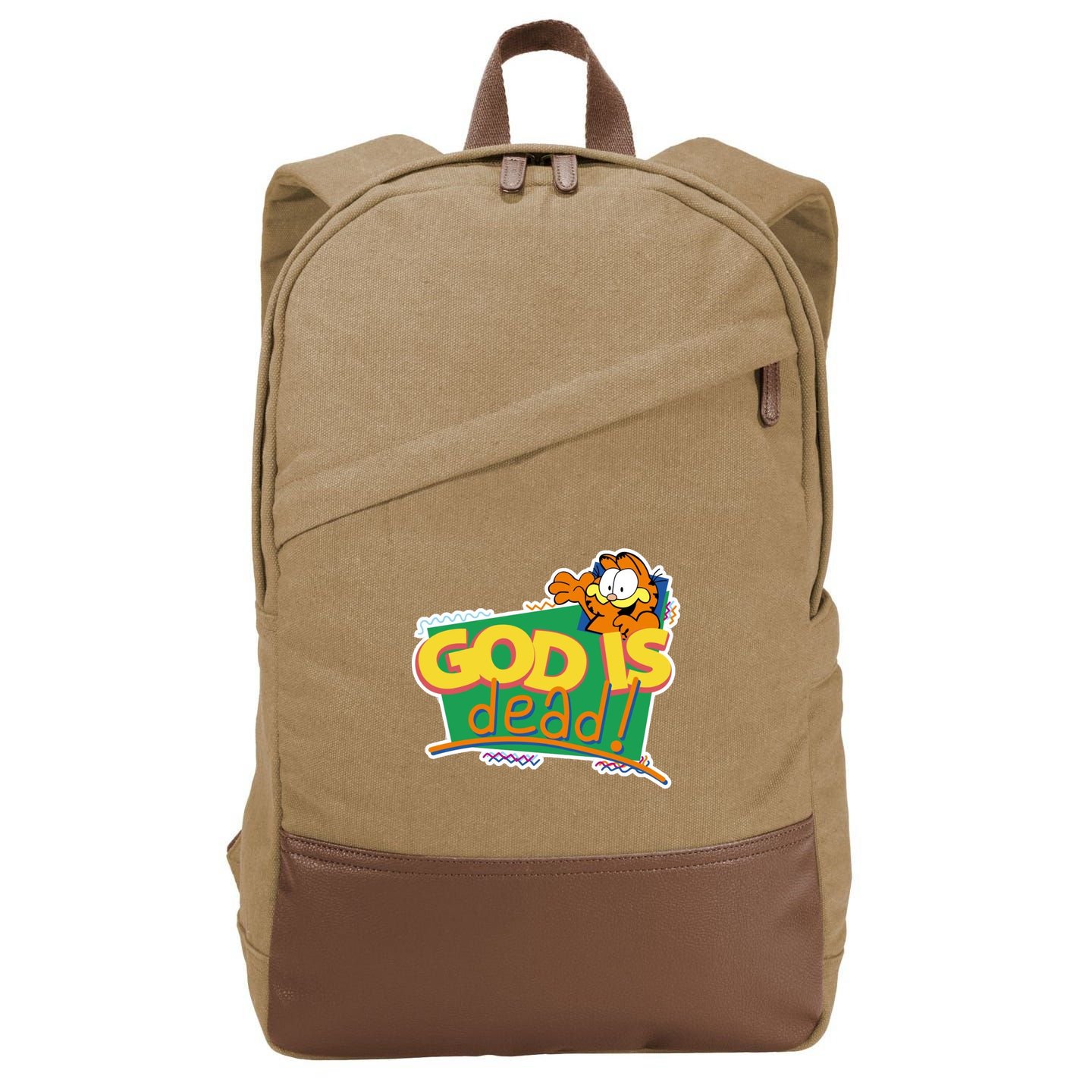 God Is Dead Cotton Canvas Backpack