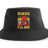 Guess I'll Die DnD Tabletop D20 Dice Head Funny Nerdy Gamer Sustainable Bucket Hat