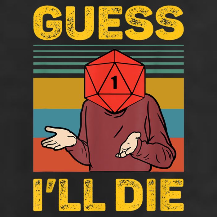 Guess I'll Die DnD Tabletop D20 Dice Head Funny Nerdy Gamer Trucker Hat