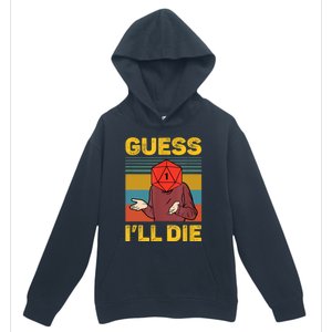 Guess I'll Die DnD Tabletop D20 Dice Head Funny Nerdy Gamer Urban Pullover Hoodie