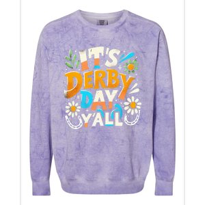 Groovy ItS Derby 150 Yall 150th Horse Racing Derby Day Colorblast Crewneck Sweatshirt