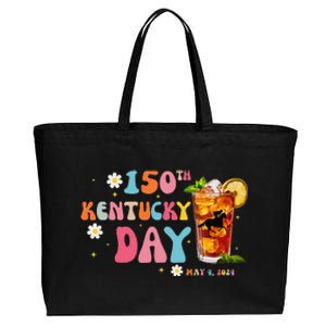 Groovy ItS Derby 150 Yall Horse Racing 150th Derby Day Cotton Canvas Jumbo Tote