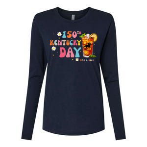 Groovy ItS Derby 150 Yall Horse Racing 150th Derby Day Womens Cotton Relaxed Long Sleeve T-Shirt