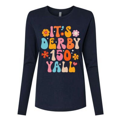 Groovy ItS Derby 150 Yall Horse Racing Ky Derby Horse Womens Cotton Relaxed Long Sleeve T-Shirt