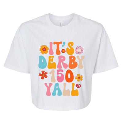 Groovy ItS Derby 150 Yall Horse Racing Ky Derby Horse Bella+Canvas Jersey Crop Tee