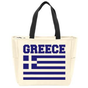 Greece Independence Day Greek Flag Heart Zip Tote Bag