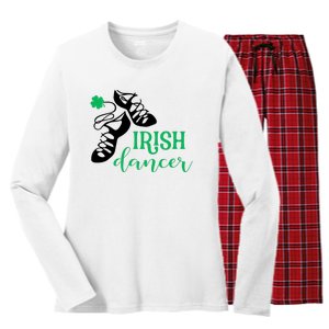 Girl Irish Dancer Irish Dance Girl Dancing Women's Long Sleeve Flannel Pajama Set 