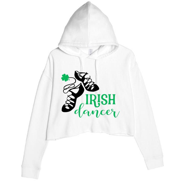 Girl Irish Dancer Irish Dance Girl Dancing Crop Fleece Hoodie