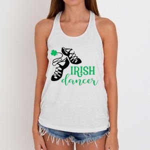 Girl Irish Dancer Irish Dance Girl Dancing Women's Knotted Racerback Tank