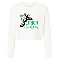 Girl Irish Dancer Irish Dance Girl Dancing Cropped Pullover Crew