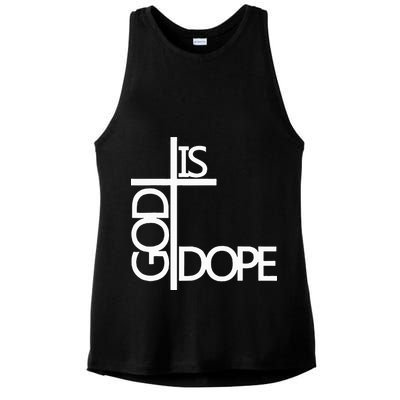 God Is D.O.P.E Ladies PosiCharge Tri-Blend Wicking Tank