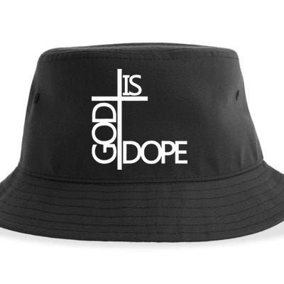 God Is D.O.P.E Sustainable Bucket Hat