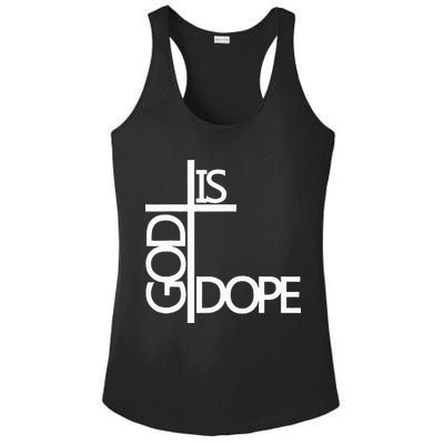 God Is D.O.P.E Ladies PosiCharge Competitor Racerback Tank