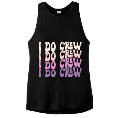 Groovy I Do Crew Retro Bachelorette Party Bride Bridesmaids Ladies PosiCharge Tri-Blend Wicking Tank