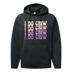 Groovy I Do Crew Retro Bachelorette Party Bride Bridesmaids Performance Fleece Hoodie