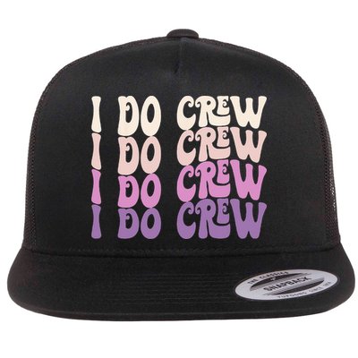 Groovy I Do Crew Retro Bachelorette Party Bride Bridesmaids Flatbill Hat
