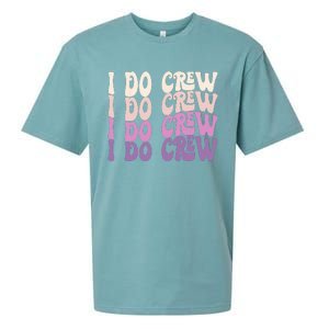 Groovy I Do Crew Retro Bachelorette Party Bride Bridesmaids Sueded Cloud Jersey T-Shirt