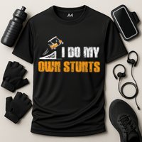 Golfing I Do My Own Stunts Golf Cart Funny Golf Player Cooling Performance Crew T-Shirt
