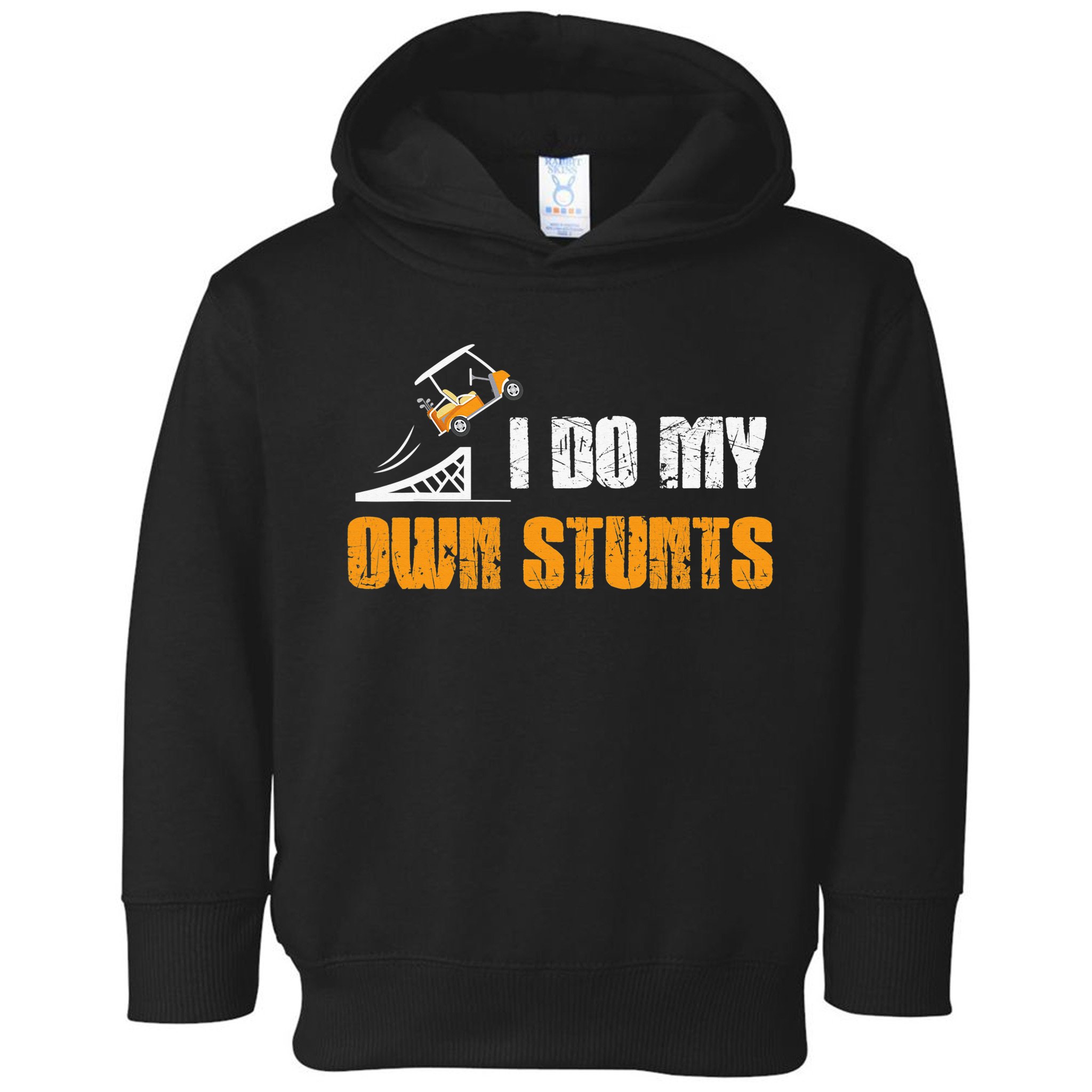 Golfing I Do My Own Stunts Golf Cart Funny Golf Player Toddler Hoodie