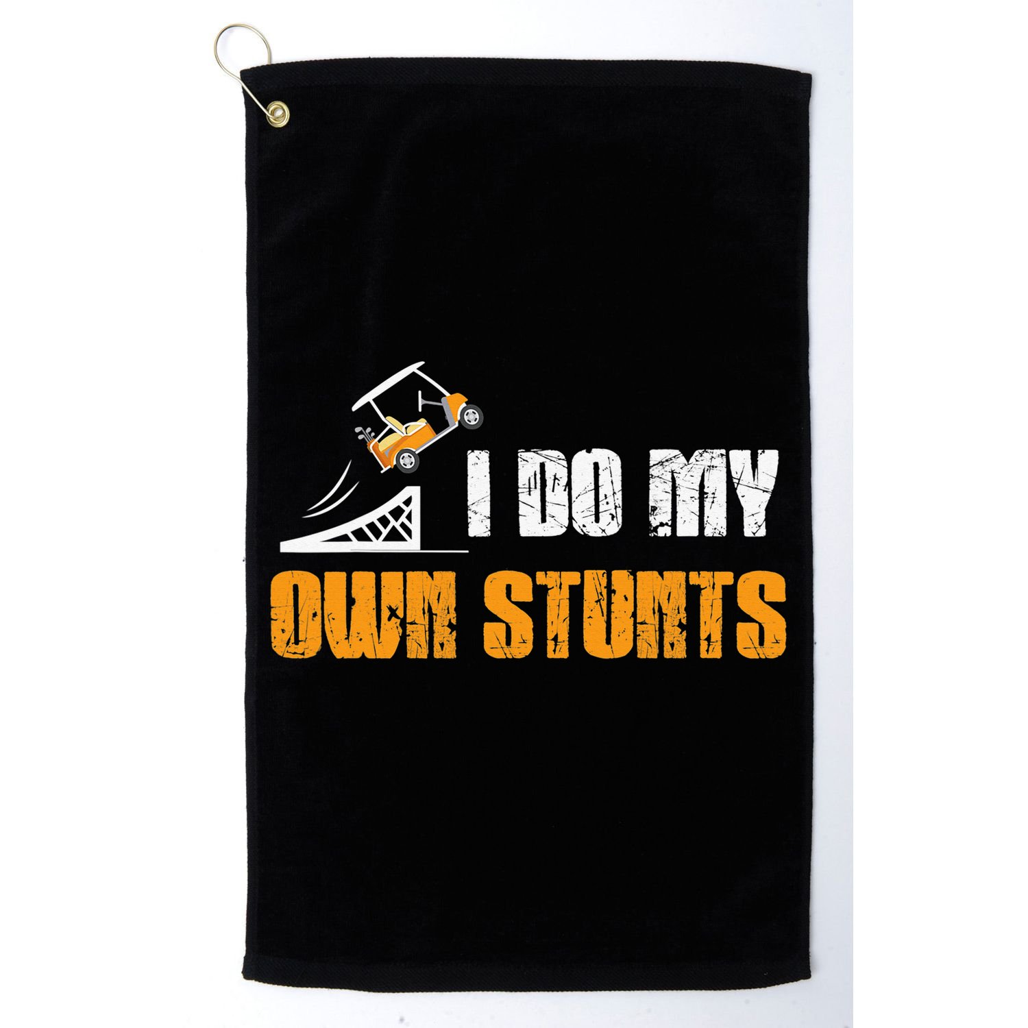 Golfing I Do My Own Stunts Golf Cart Funny Golf Player Golf Towel