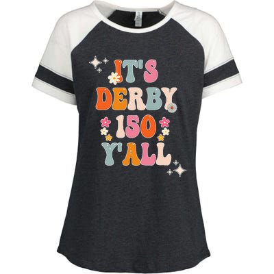 Groovy ItS Derby 150 Yall Horse Racing Ky Enza Ladies Jersey Colorblock Tee