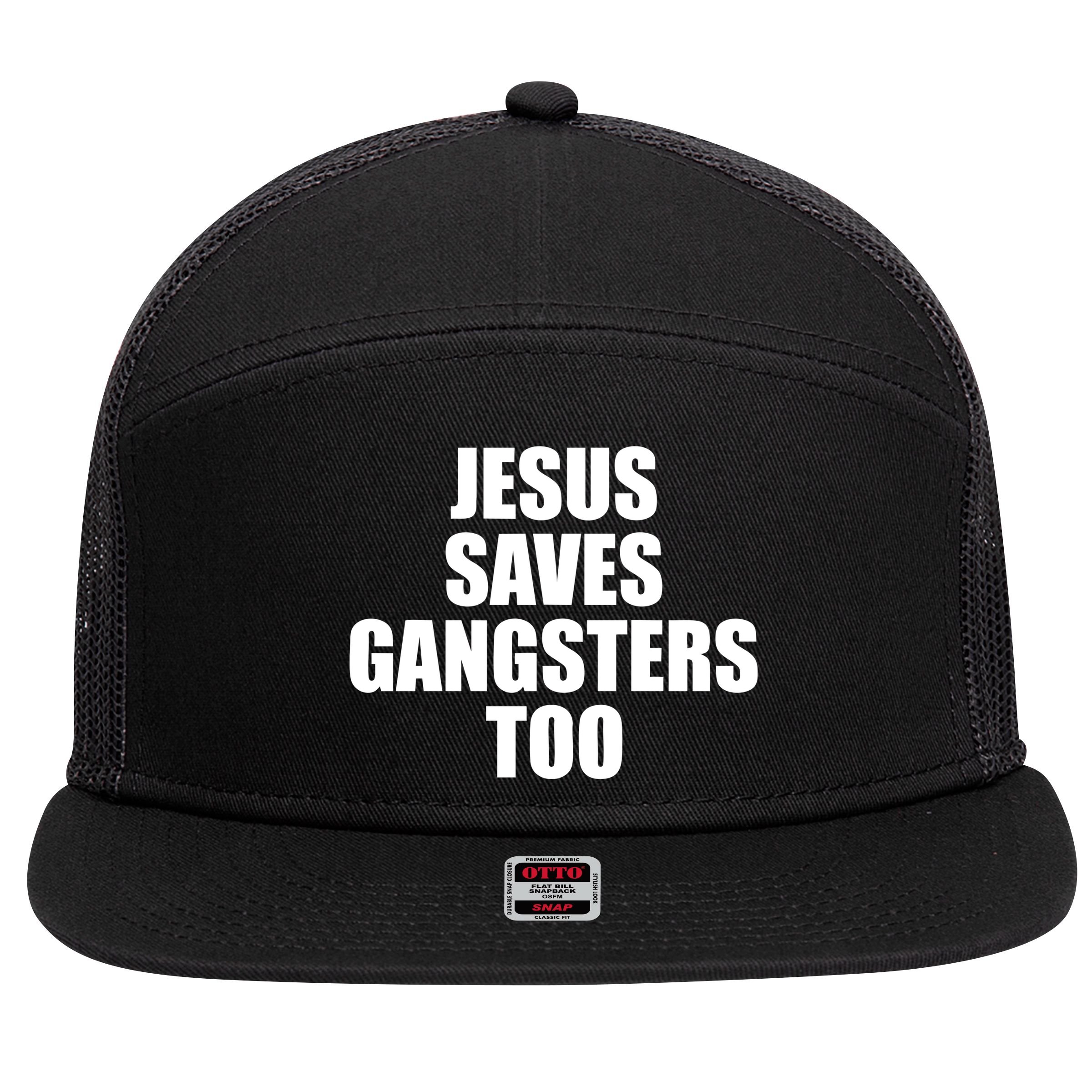 God Is D.O.P.E Jesus Saves Gangsters Too 7 Panel Mesh Trucker Snapback Hat