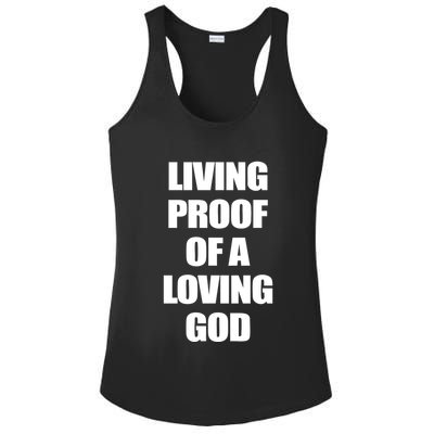 God Is D.O.P.E Living Proof Of A Loving God Ladies PosiCharge Competitor Racerback Tank