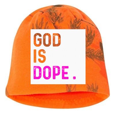 God is Dope PURPLE Funny Christian Faith Believe Gift Kati - Camo Knit Beanie